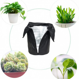 Set de 2 saci de protectie plante TAZZOR, negru, poliester, 45 x 65 cm - Img 5