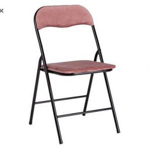 Set de 2 scaune Amal, pliabile, roz - Img 2