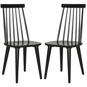 Set de 2 scaune Arikara, negre, 91,44 x 49 x 52 cm