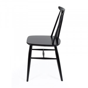 Set de 2 scaune Ascella, lemn masiv, negru, 81 x 42,5 x 45 cm - Img 3