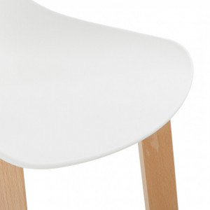 Set de 2 scaune Dave, lemn/sintetic, alb - Img 2