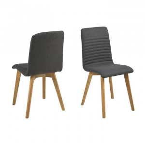 Set de 2 scaune Hanna, lemn, antracit, 90 x 42 x 43 cm - Img 4
