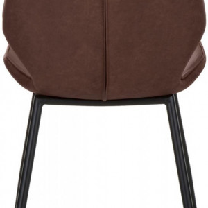 Set de 2 scaune Louis, piele, maro, 44 x 82 x 58 cm - Img 3