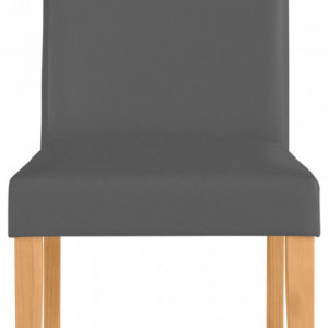 Set de 2 scaune Lucca, piele sintetică, gri , 43 x 56 x 92 cm - Img 7