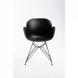 Set de 2 scaune Malaga, negru, 52 x 58 x 85 cm - Img 2
