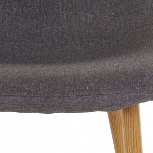Set de 2 scaune Miller, tesatura/metal/decor stejar, antracit, 44x52x87 cm - Img 4