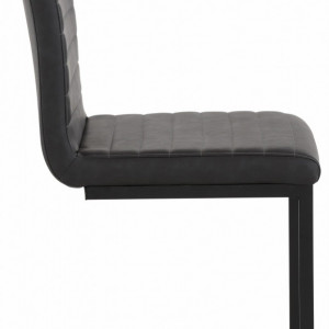 Set de 2 scaune Sabine piele sintetica/metal, negru, 54 x 59 x 87 cm - Img 5