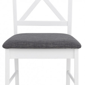 Set de 2 scaune Sonoma, MDF/lemn masiv de pin, alb, 44.5 x 47.5 x 89cm - Img 5