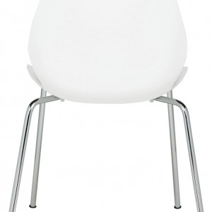 Set de 2 scaune stivuibile Maui Kartell, polipropilena/metal, alb/argintiu, 55 x 44 x 77 cm - Img 5