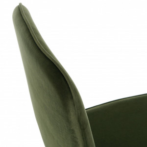 Set de 2 scaune tapițate din catifea Jasper, verde padurar - Img 3
