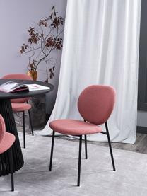 Set de 2 scaune tapitate Ulrica, roz/negru, 47 x 81 x 61 cm - Img 3