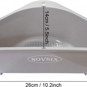 Set de 2 strecuratori pentru chiuveta Novsix, plastic, gri, 26 x 10 x 14 cm 