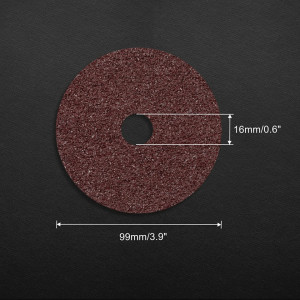 Set de 25 discuri de slefuire cu gaura centrala LEONTOOL, oxid de aluminiu, rosu, 16, 10,2 cm - Img 3