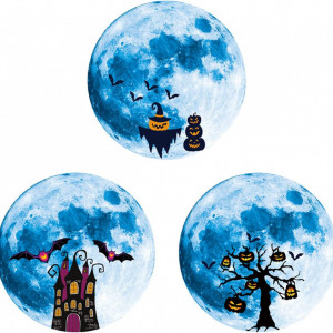 Set de 3 autocolante de Halloween MsdeBersSKER, policlorura, multicolor, 20 x 20 cm - Img 1