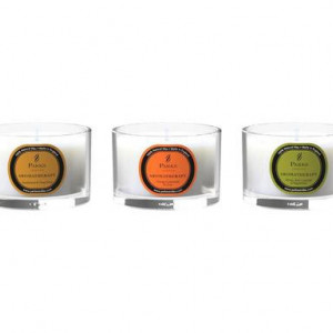 Set de 3 candele Aromaterapie Sandalwood/Arancio/Vetiver