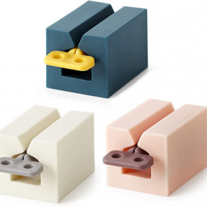 Set de 3 prese pentru pasta de dinti SVUPUE, plastic, multicolor, 7 x 4 x 3,8 cm - Img 1