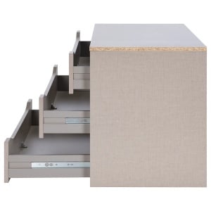 Set de 3 sertare pentru sifonier Rauch, PAL, gri, 88 x 57 x 45 cm