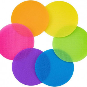 Set de 30 de autocolante rotunde cu velcro Roottshe, nailon, multicolor, 10 cm - Img 5