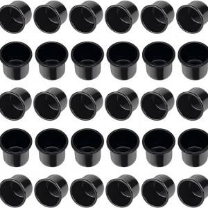Set de 30 suporturi de lumanari STHGDONA, aluminiu, negru,  22,8 mm