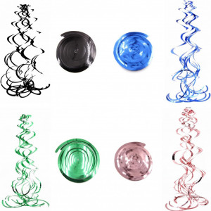 Set de 36 spirale suspendate pentru petrecere Nuwiq, multicolor, folie, 70 cm