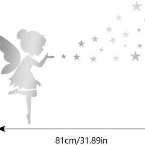 Set de 36 stickere pentru perete Eqlef, acril, argintiu, 61 x 81 cm