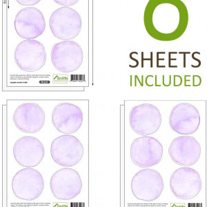Set de 36 stickere pentru perete SOOOEC, PVC, violet, 6 x 6 cm - Img 2