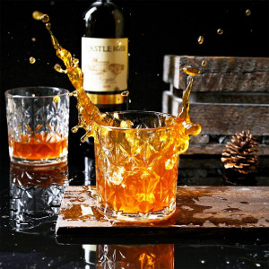 Set de 4 pahare pentru whisky SkySnow, sticla, transparent, 9 x 8,5 cm, 340 ml - Img 4
