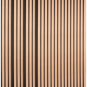 Set de 4 panouri decorative pentru perete Grace, MDF, natur, 60,5 x 120 x 2 cm