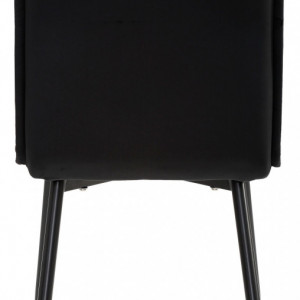 Set de 4 scaune Donna Meila, catifea /metal, negru, 59x48x93 cm - Img 6