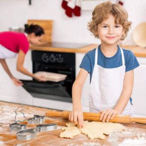 Set de 5 forme pentru biscuiti Joyoldelf, model Paste, otel inoxidabil, argintiu - Img 4