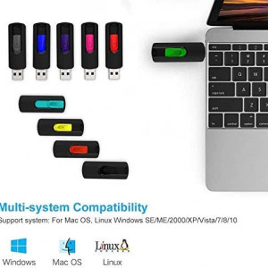 Set de 5 stick-uri de memorie USB 2.0 Vansuny, multicolor, 64 GB - Img 2