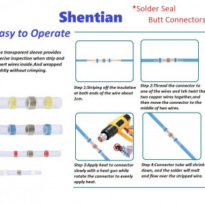 Set de 50 conectori pentru cabluri electrice de etansare SHENTIAN, multicolor, polipropilena - Img 3