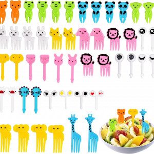 Set de 50 de furculite pentru copii Dentedeleao, plastic, multicolor, 3,1-6,5 cm - Img 8