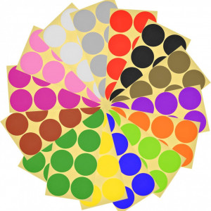 Set de 560 buline autoadezive BEIMEIII, hartie, multicolor, 5 cm