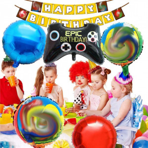 Set de 6 baloane pentru petrecere Zswq, folie, multicolor - Img 6