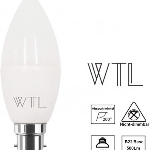 Set de 6 becuri WTL, LED, sticla, alb, 6w