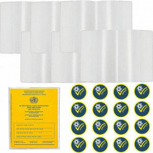 Set de 6 huse cu16 autocolante pentru certificat BINXWA, PVC, transparent, 200 x 137 mm - Img 1