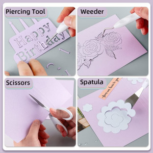 Set de 6 instrumente pentru proiecte DIY HZYIQ, ABS/otel inoxidabil, multicolor - Img 6