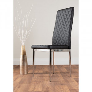 Set de 6 scaune Samirah, negru, 97 x 42 cm - Img 6