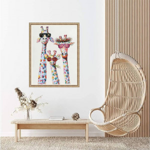 Set de creatie cu diamante Maysurban, model girafe, multicolor, 30 x 40 cm