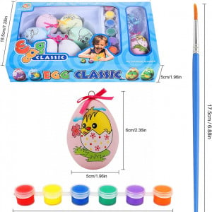 Set de creatie cu oua de Paste Herefun, multicolor, plastic/vopsea acrilica, 29 x 18,5 x 5 cm - Img 6