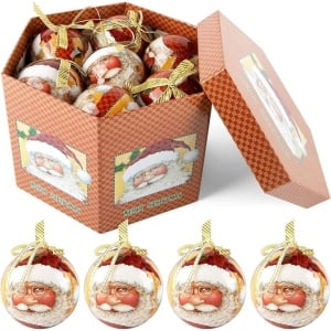 Set de globuri pentru Craciun Abxmas, 14 piese, plastic, multicolor, 7,5 cm