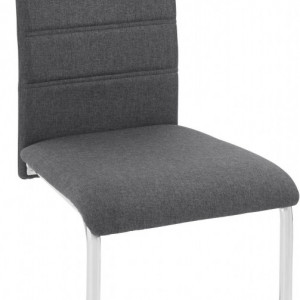 Set de living Lynn/Doris, 4 scaune si o masa, alb/gri antracit, 120 x 80 x 75 cm - Img 5