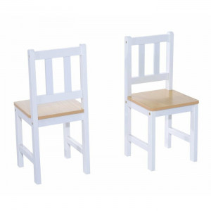 Set de o masa, 2 scaune si o bancuta Erick, alb/bej - Img 4