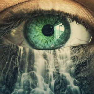 Set de pictura cu diamante ParNarZar, model ochi, panza/rasina, multicolor, 30 x 40 cm