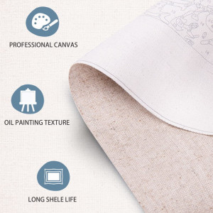 Set de pictura cu numere Fuumuui, vopsea in ulei, model cerb, multicolor, 40 x 50 cm - Img 6