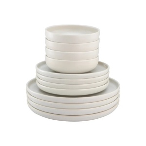 Set de vase Creatable, ceramica, alb, 12 piese