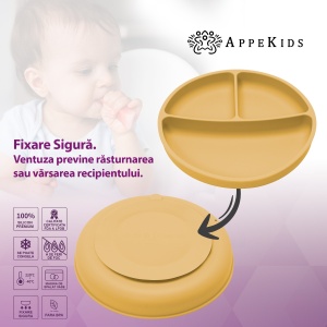 Set Diversificare, AppeKids, 100% Silicon, Basic - Honey - Img 4