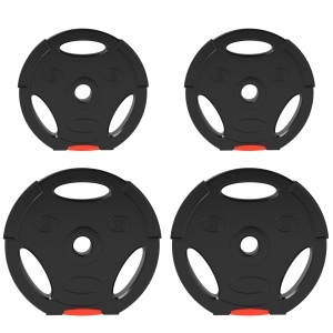 Set Gantere 25 kg (2×10 kg + 5 kg) cu discuri de nisip, negru, Resigilat, Grad A - Img 1
