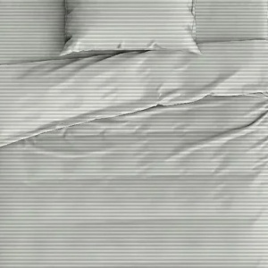 Set husa pilota + fata de perna, satin bumbac 100%, 135x200 cm + 80x80 cm, verde salvie - Verificat A · Re-Bloom - Img 2